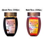 Orchard Honey Combo Pack (Ajwain+Multi Flora) 100 Percent Pure and Natural (2 x 250 gm)